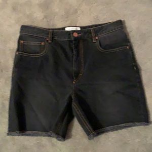 Black jean shorts